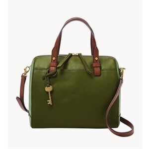 Elegant Green Leather Handbag